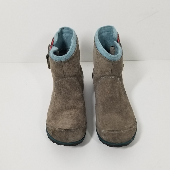 Sorel Meadow Gray Suede Leather Waterproof Insulated Zip Ankle Boots Women Sz 7 - Picture 5 of 6